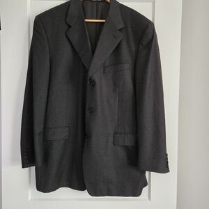 Classic Canali Mr Sid Made In Italy Grey Men's Blazer 💯 Pure Wool 46US  1614019